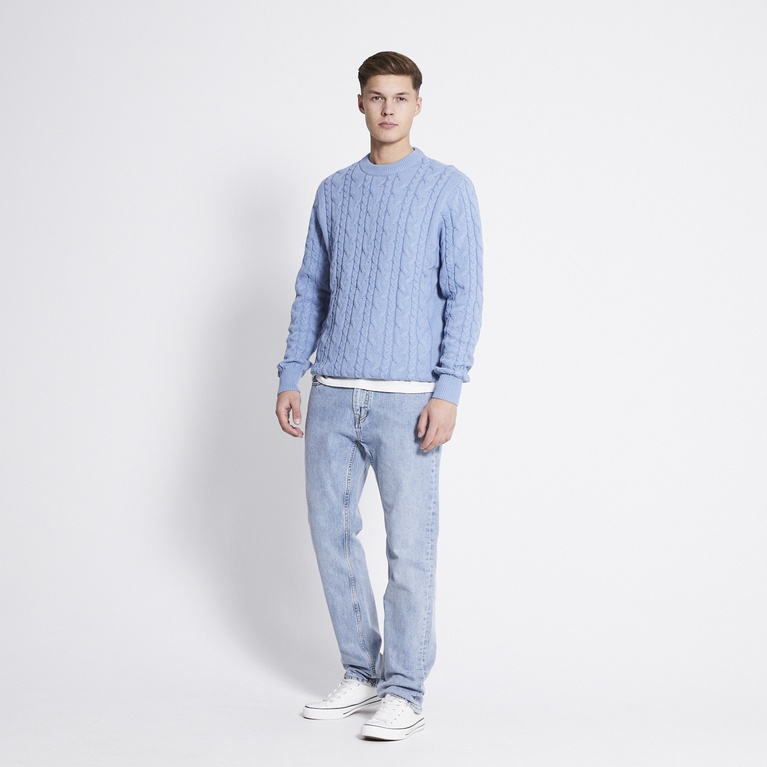 Cable-knit sweater "Tage" Dull Navy